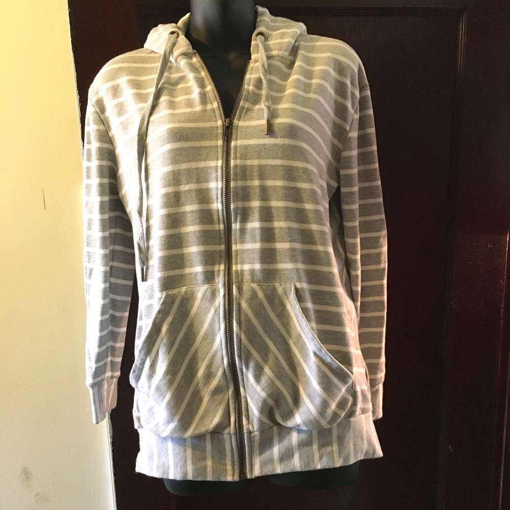 small maternity jacket sweater zip up with hood